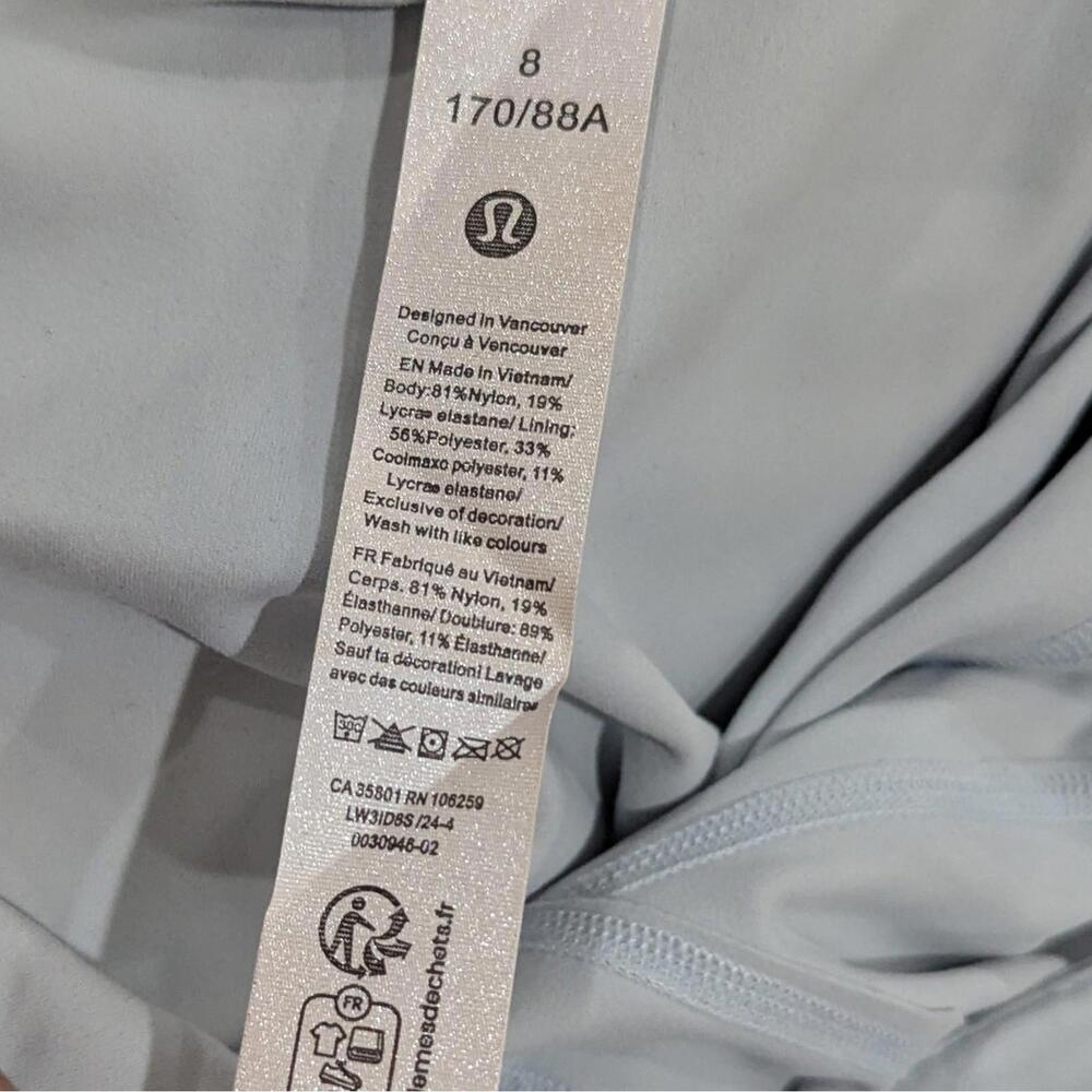 Lululemon Hooded Define Jacket Nulu Size 8 Starch Blue STRH Light Blue Zip NWT - Picture 5 of 7